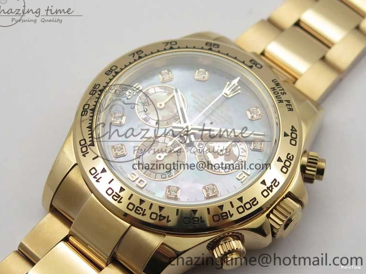 MiroTime 0330 Daytona 116520 RG UBF Best Edition Ice Blue MOP Crystal Markers Dial on RG Bracelet A Classic 2941